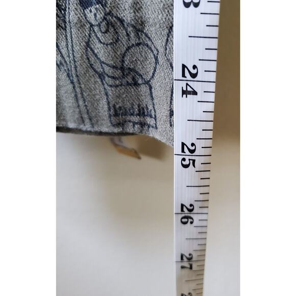 Chicos Design Crop Pants Women Size 2 / 12 Green Cotton Tropical World Scenes - Picture 15 of 15